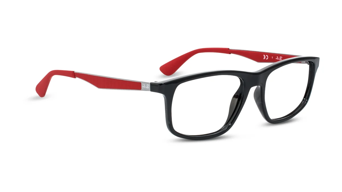 Armazón Ray-Ban 7055, vista de tres cuartos.